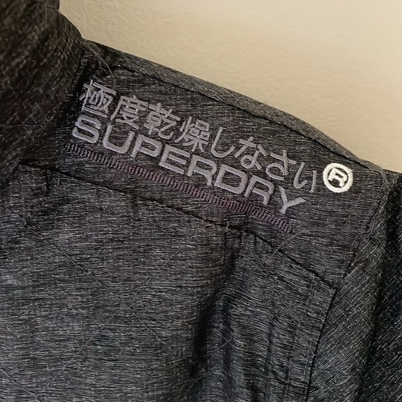 Superdry Original Windcheater Winter Jacket Coat Charcoal Grey Men Small - Picture 9 of 14